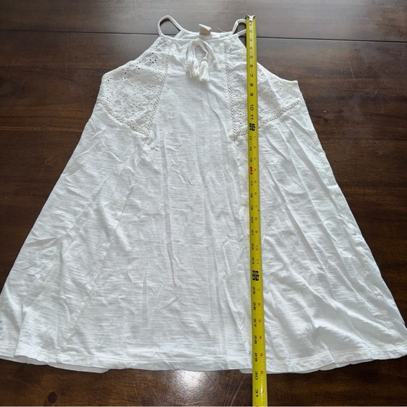 Roxy White Eyelet High Neck Sleeveless Bathing Suit Swim Cover Up Dress S - Picture 9 of 9